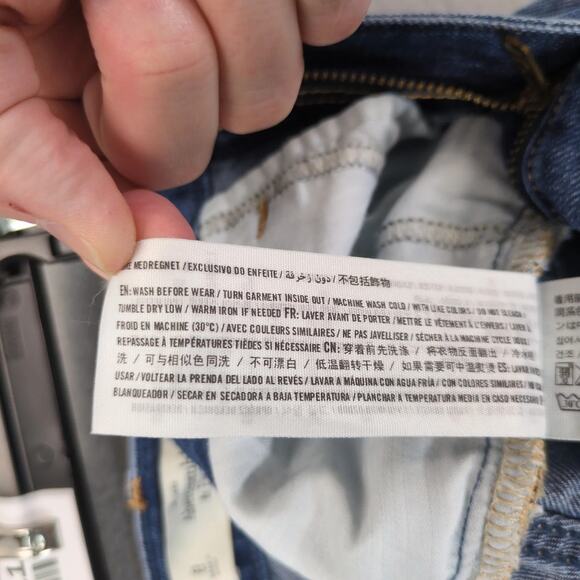 Abercrombie & Fitch Destroyed Jeans Women's 8R 34x28" Tapered Distressed Ankle - Picture 9 of 10